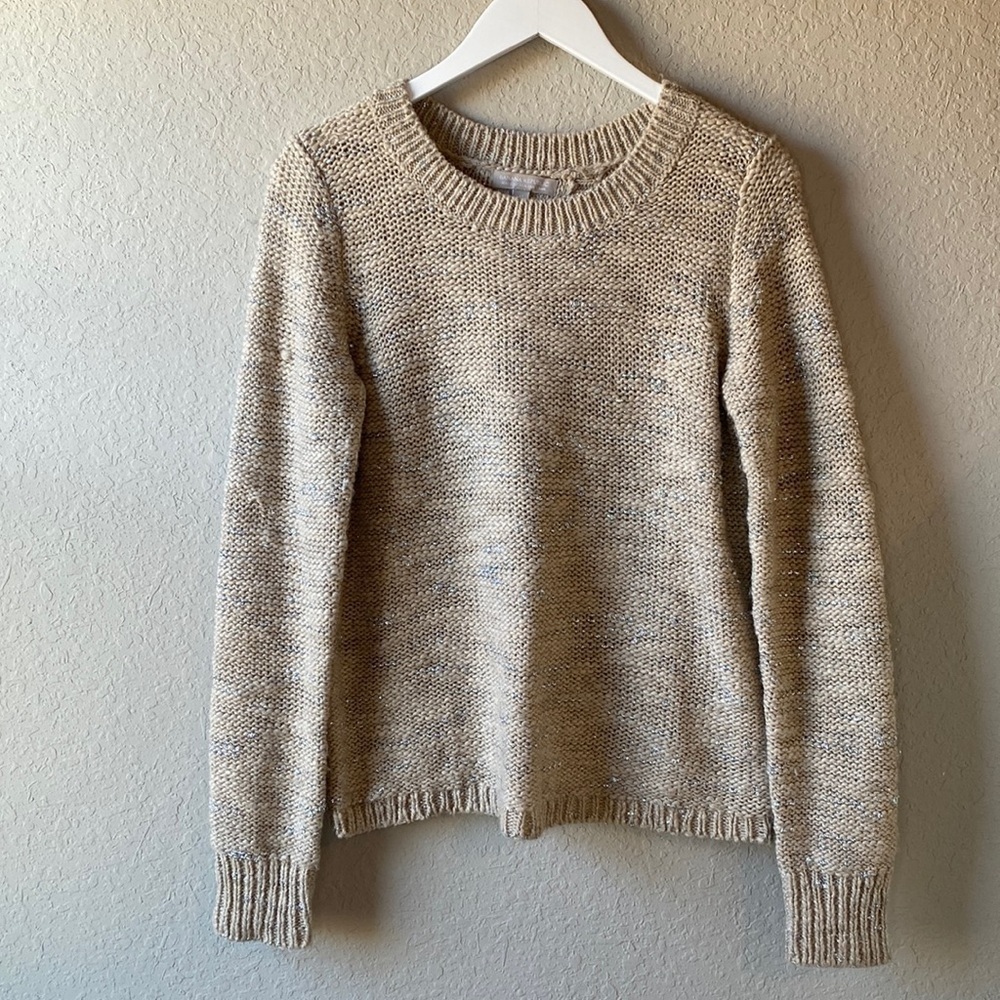 BANANA REPUBLIC Butterfly Lure Italian Yarn Split Back Sweater Size Medium